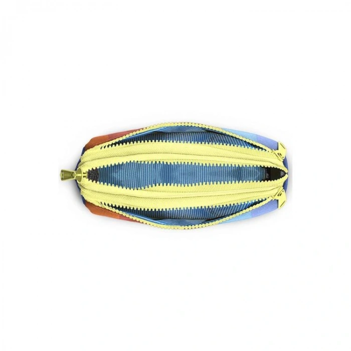 CORAL HIGH 11180 KIDS RENKLİ ÇİZGİLİ ÜÇ BÖLMELİ KALEM ÇANTASI