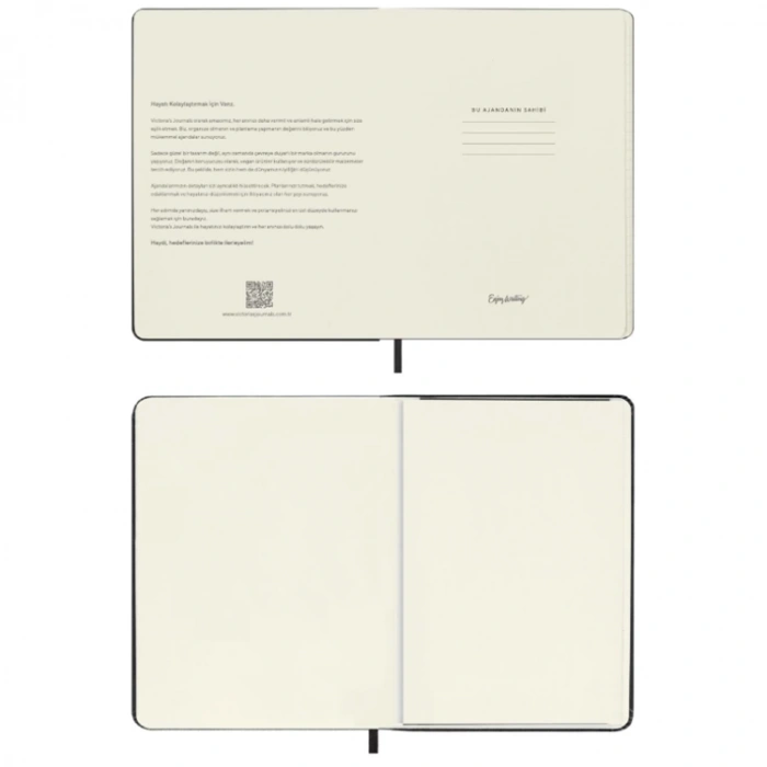 VICTORIAS JOURNALS 9159 13x21cm ESNEK KAPAK LASTİKLİ CEPLİ CLASSIC  HAFTALIK AJANDA - SARI