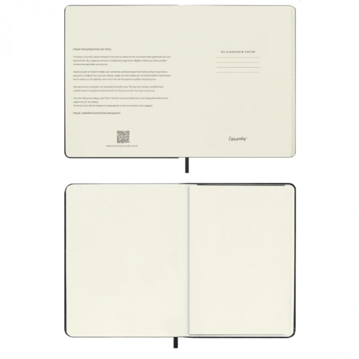 VICTORIAS JOURNALS 9154 13x21cm ESNEK KAPAK LASTİKLİ CEPLİ CLASSIC HAFTALIK AJANDA - LACİVERT