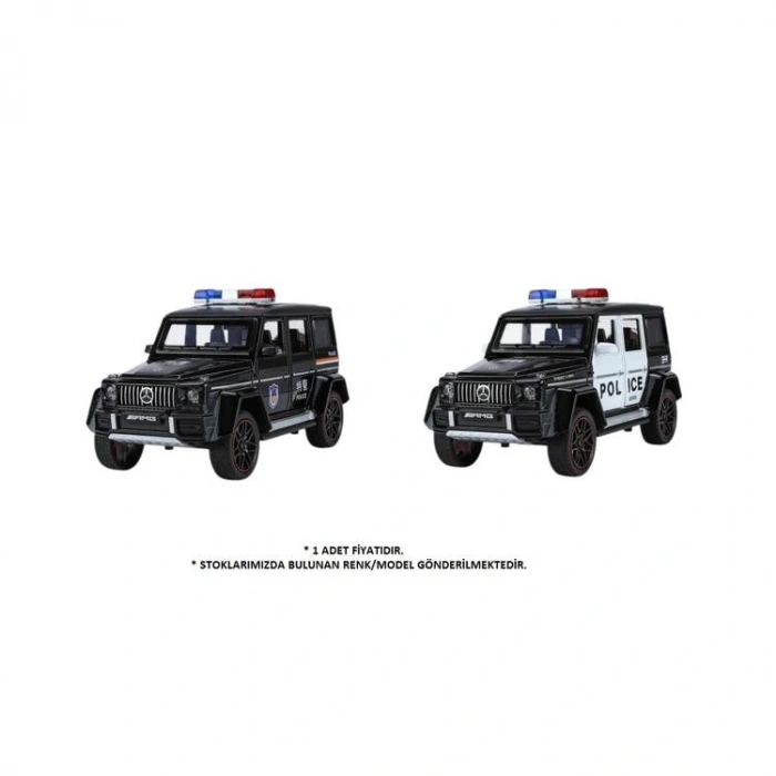 VARDEM  C2433 ALLOY CAR ÇEK BIRAK IŞIKLI VE SESLİ AÇILABİLİR KAPI MOTORLU 1:24 POLİS JEEP KUTULU 6+  TEKLİ