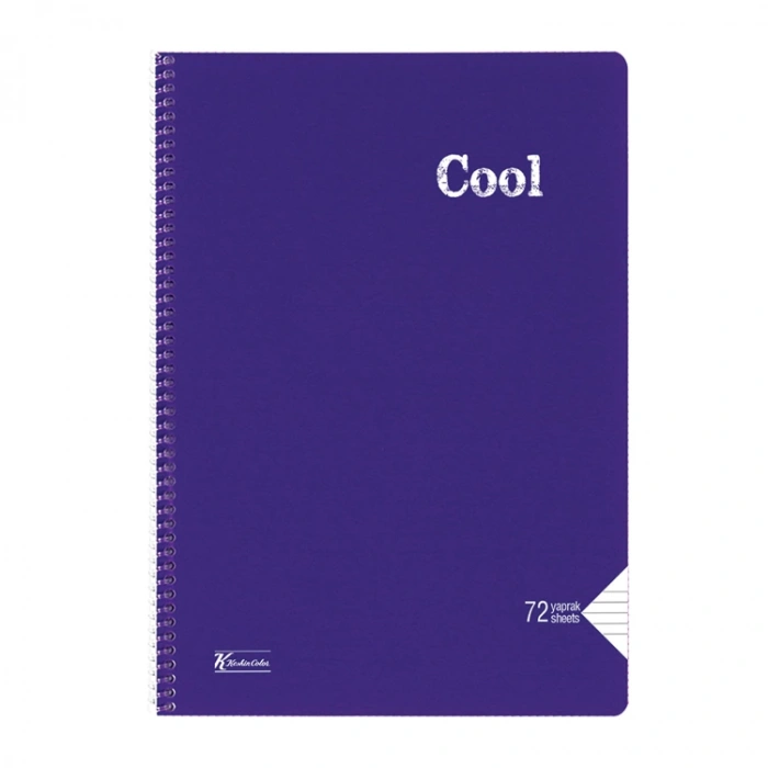 KESKİN COOL PP KAPAK SPİRALLİ DEFTER A4 72 YP. ÇİZGİLİ