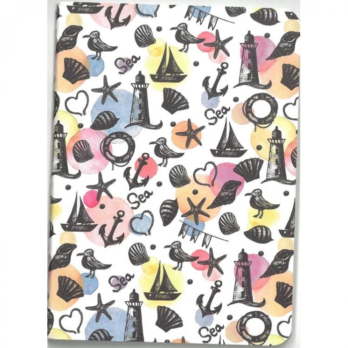 LİZ TDA6L ÖZEL BASKILI İPLİK DİKİŞLİ KARTON KAPAK 14.5x10.5 40YP. ÇİZGİLİ NOT DEFTERİ