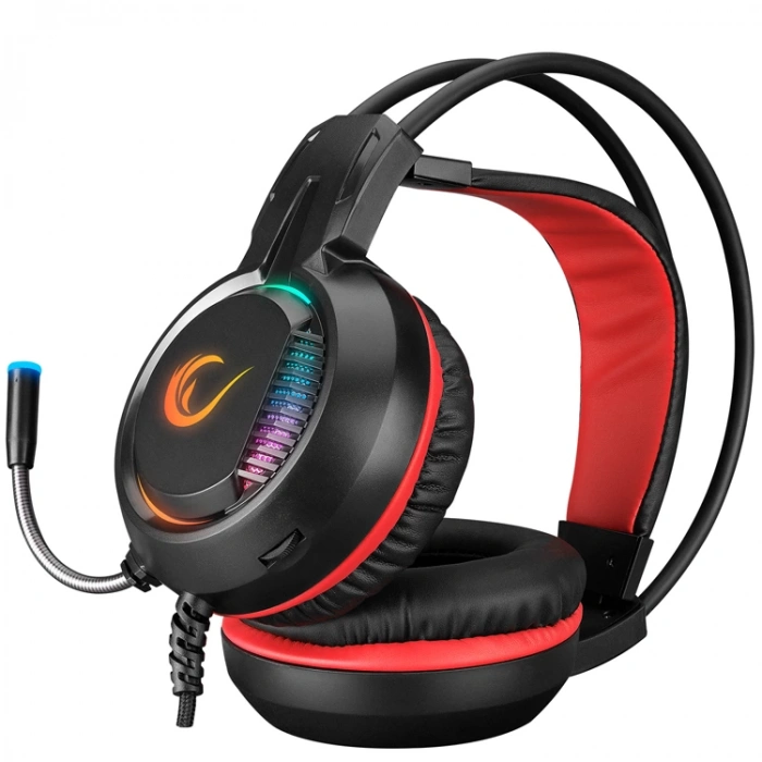 RAMPAGE RM-K25 LUNATIC PRO SİYAH KIRMIZI USB 7.1 SURROUND RGB IŞIK