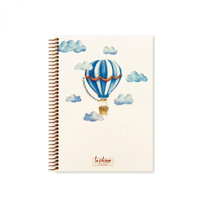 KESKİN 17x24 LA PLUME BALLOONS SPİRALLİ SERT KAPAK DEFTER 80 YP. KARELİ