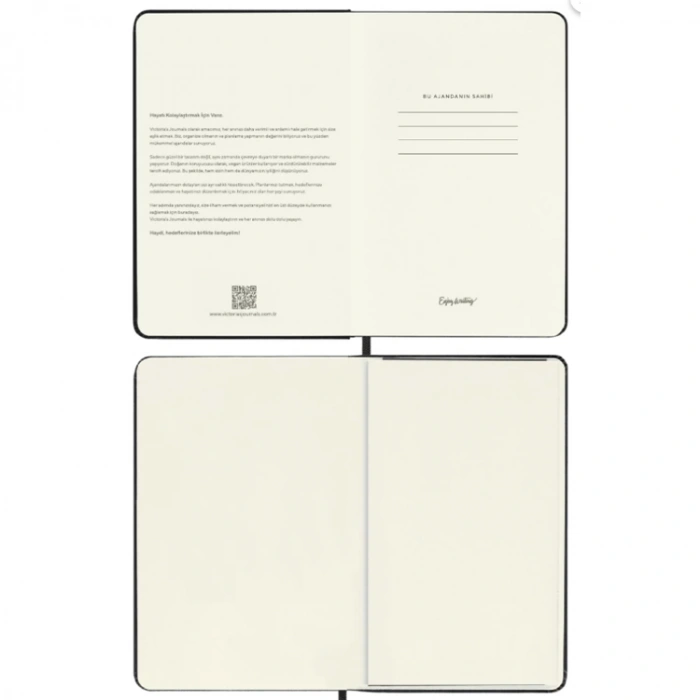 VICTORIAS JOURNALS 9191 9x14cm SERT KAPAK LASTİKLİ CEPLİ CLASSIC GÜNLÜK AJANDA - SARI