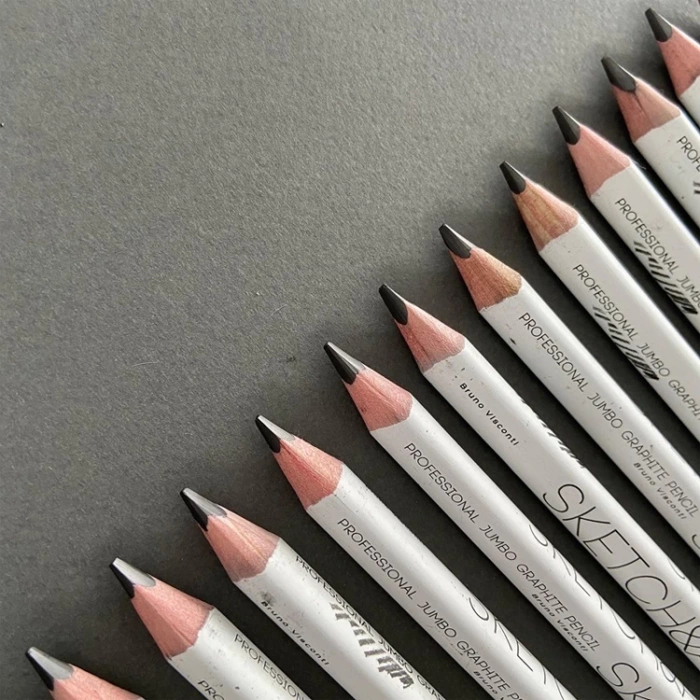 BRUNO VISCONTI 0067 SKETCH&ART 3.5mm JUMBO GRAPHITE DERECELİ KURŞUN KALEM 9LU SET METAL KUTU