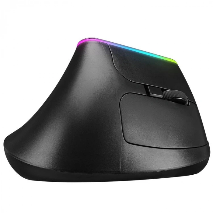 EVEREST SMW-618 USB 2.0 RGB IŞIKLI ERGONOMİK DİKEY TUTUŞLU VERTİCAL KABLOSUZ MOUSE SİYAH