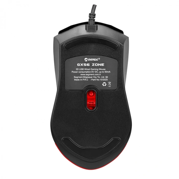 EVEREST GX56 ZONE USB 3D OPTİK KABLOLU MOUSE SİYAH