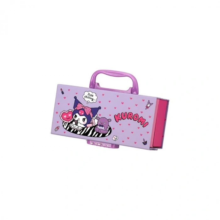 KUROMİ 216-31-04 LİSANSLI ŞİFRELİ SAPLI YATAY KALEMLİK ORGANİZER MOR