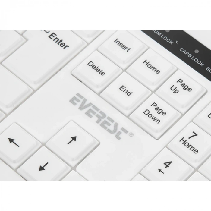 EVEREST KM-6121 KABLOSUZ Q SLİM KLAVYE + MOUSE SET BEYAZ