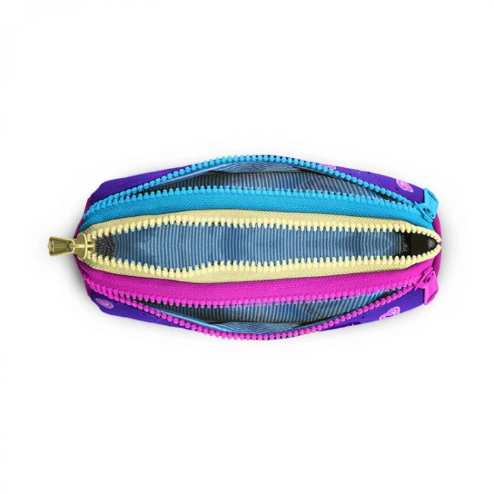 CORAL HIGH 22035 KIDS MOR PEMBE ANİME KIZ DESENLİ ÜÇ BÖLMELİ KALEM ÇANTASI