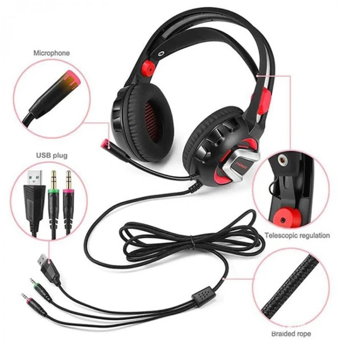 PHOINIKAS H-4 KIRMIZI STEREO GÜRÜLTÜ ENGELLEME MİKROFONLU OYUNCU