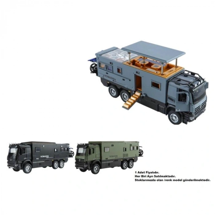 VARDEM  XHD-A3217 ALLOY CAR ÇEK BIRAK IŞIKLI VE SESLİ AÇILABİLİR KAPI MOTORLU 1:24 MODEL KARAVAN 6+  TEKLİ