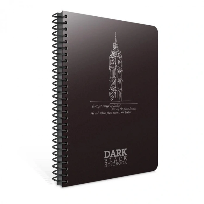 GIPTA DARK PLASTİK SP. PP KAPAK DEFTER 17X24 50YP. ÇİZGİSİZ DEFTER