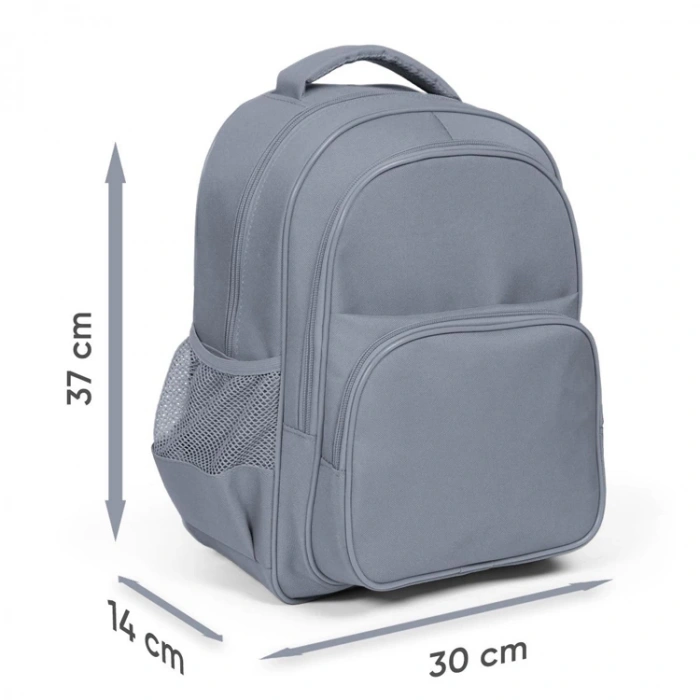 CORAL HIGH 14419 KIDS GRİ YEŞİL DİNOZOR DESENLİ ÜÇ BÖLMELİ SIRT ÇANTASI