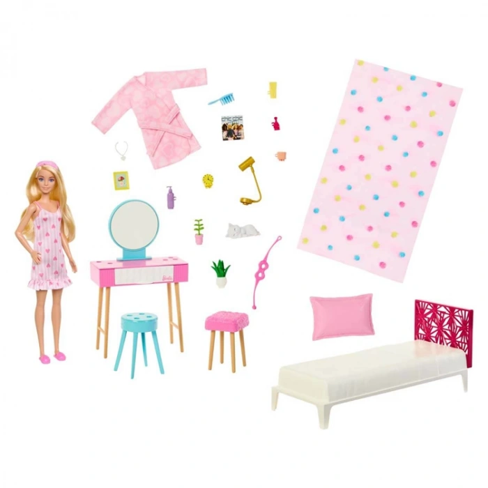 BARBIE HPT55 YATAK ODASI SETİ 3+