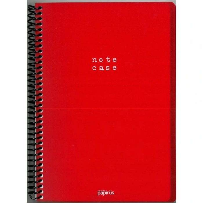 PAPİRÜS  NOTE CASE PP. KAPAK SPİRALLİ 16X23 100YP. ÇİZGİLİ DEFTER