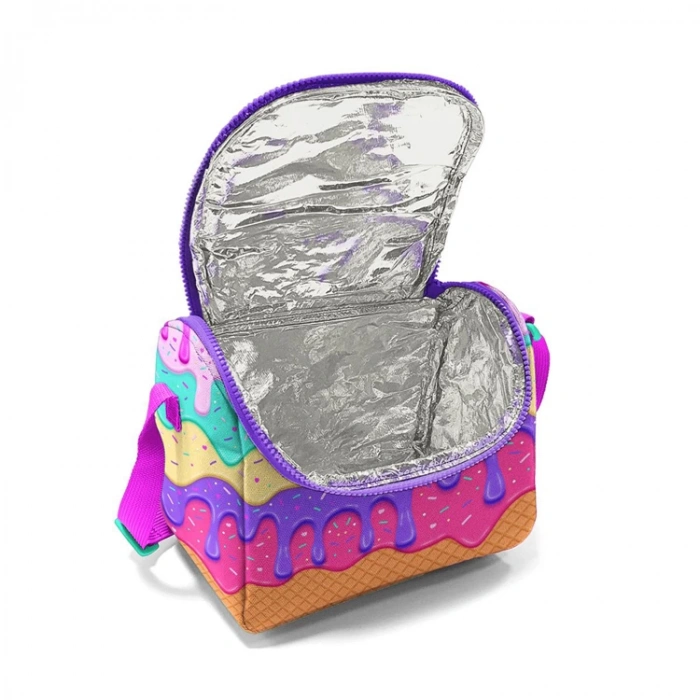 CORAL HIGH 11731 KIDS PEMBE RENGARENK DONDURMA DESENLİ THERMO BESLENME ÇANTASI