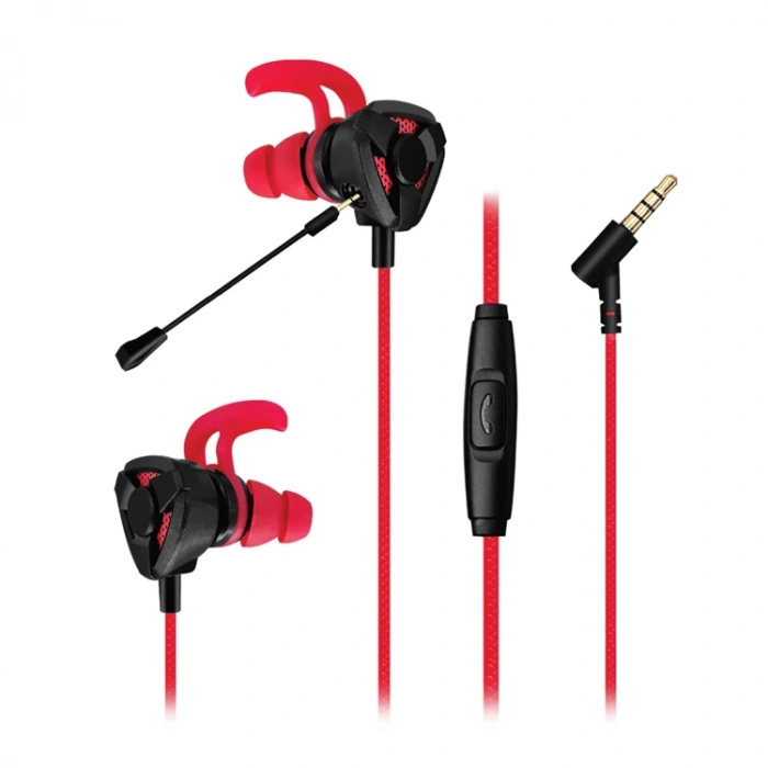 RAMPAGE SN-RX10 ORTHUS SİYAH/KIRMIZI 3,5MM ESNEK MİKROFONLU KULAKLIK