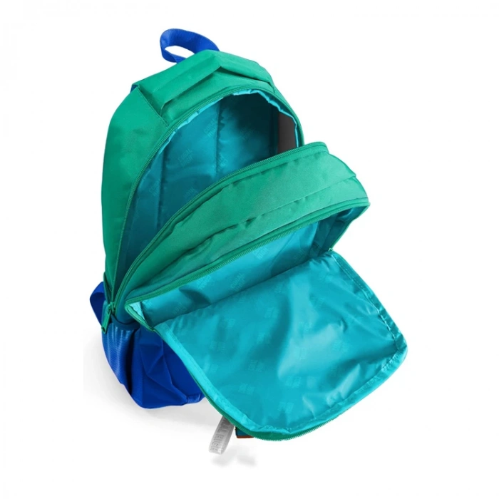 CORAL HIGH 23665 KIDS YEŞİL SAKS MAVİSİ RENK GEÇİŞLİ ÜÇ BÖLMELİ SIRT ÇANTASI