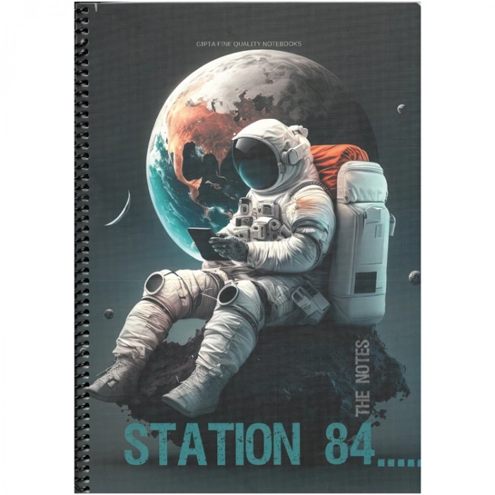 GIPTA STATION SPİRALLİ KARTON KAPAK A4 80YP. ÇİZGİLİ  DEFTER