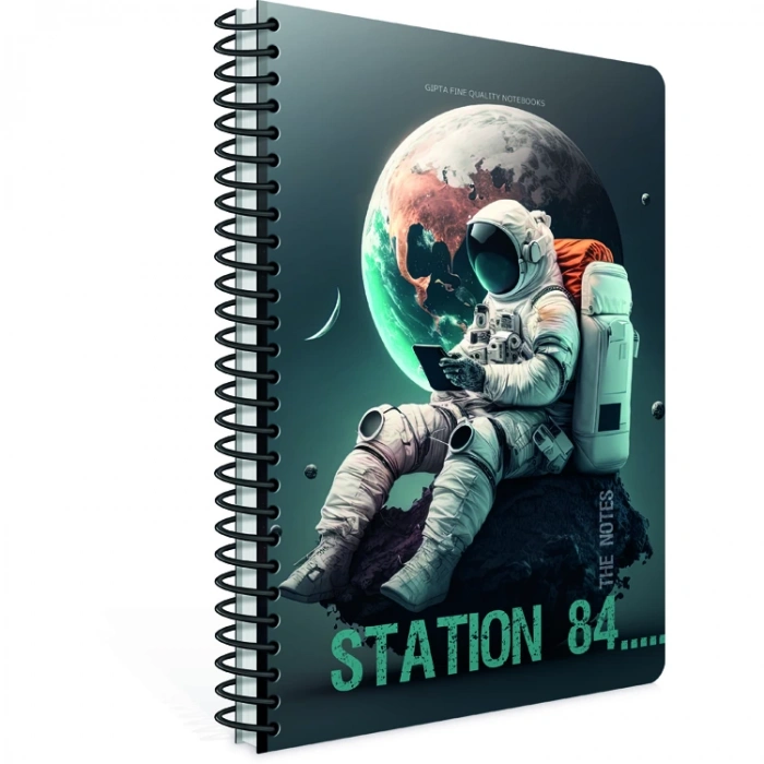 GIPTA STATION SPİRALLİ KARTON KAPAK A4 80YP. KARELİ  DEFTER