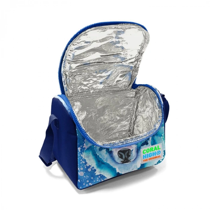CORAL HIGH 11743 KİDS LACİVERT MAVİ KURT DESENLİ THERMO BESLENME ÇANTASI