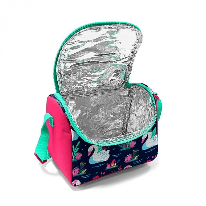 CORAL HIGH 22732 KİDS MAVİ NEON MERCAN LACİVERT KUĞU DESENLİ THERMO BESLENME ÇANTASI