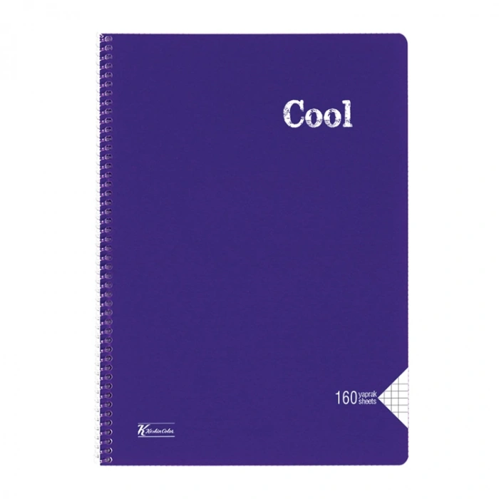 KESKİN COOL PP KAPAK SPİRALLİ DEFTER A4 160 YP. KARELİ