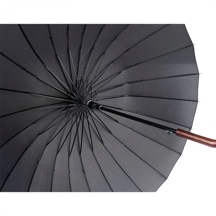 RUBENİS RB-056M 24 TELLİ - SİYAH BASTON 24 TELLİ OTOMATİK ŞEMSİYE