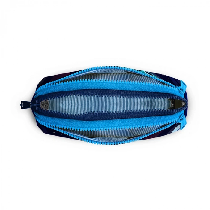 CORAL HIGH 22024 ÜÇ BÖLMELİ DESENLİ KALEM ÇANTASI MAVİ(SAX)