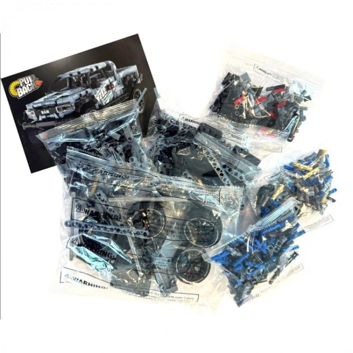 SUNMAN İM. MASTER NO.5819 ÇEK-BIRAK ARAZİ ARACI PICK-UP MAVİ LEGO YAPIM SETİ 463 PARÇA 6+