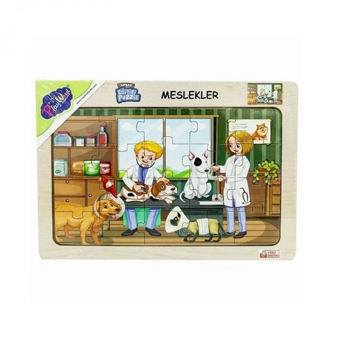 ONYIL 121/122/123/124 AHŞAP EĞİTİCİ PUZZLE/YAPBOZ MESLEKLER 20 PARÇA