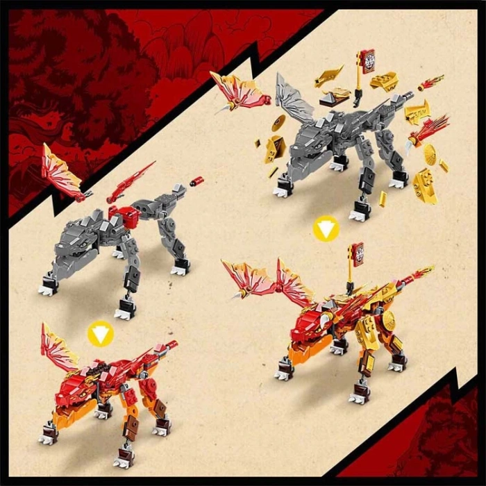 LEGO NINJAGO 71762 KAIS FIRE DRAGON EVO 204 PARÇA