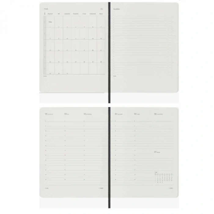 VICTORIAS JOURNALS 9149 19x25cm SERT KAPAK LASTİKLİ CEPLİ CLASSIC HAFTALIK AJANDA - YEŞİL