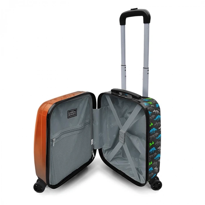 CORAL HIGH 16750 GRİ DİNOZOR DESENLİ ÇOCUK VALİZİ