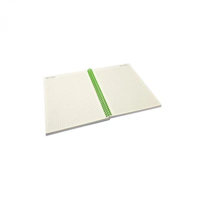 SPACE LICENSE YPK-382379 RICK AND MORTY 17 X 24 WUBBA LUBBA SPİRALLİ SERT KAPAK 96 YP KARELİ DEFTER