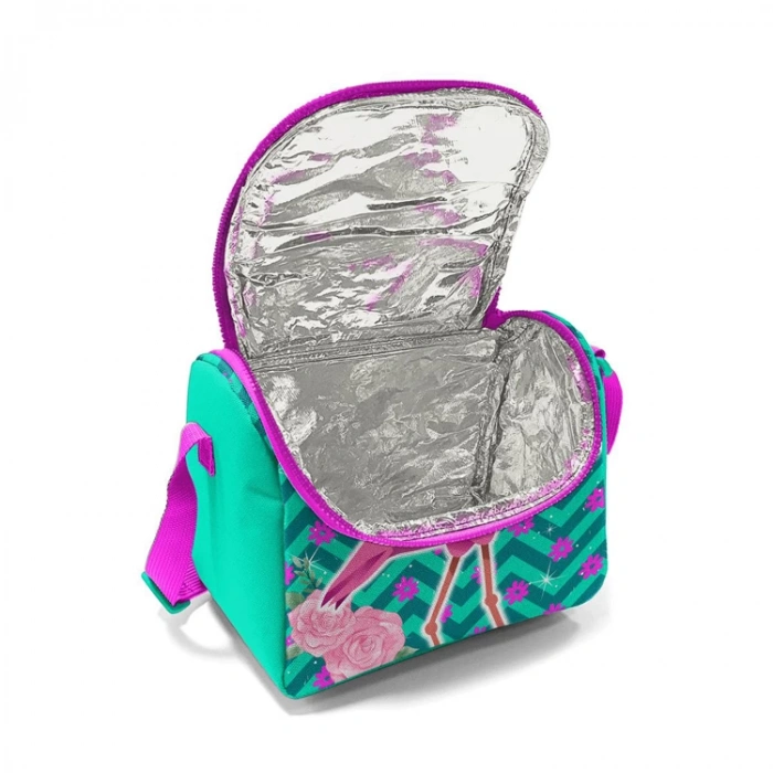 CORAL HIGH 11835 KIDS SU YEŞİLİ PEMBE FLAMİNGO DESENLİ THERMO BESLENME ÇANTASI