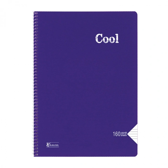 KESKİN COOL PP KAPAK SPİRALLİ DEFTER A4 160 YP. ÇİZGİLİ