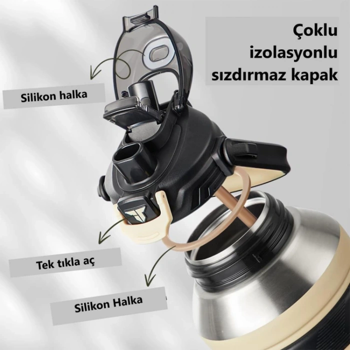 VAGONLİFE TKK ÇELİK TERMOS T2031 1500ML BLACK