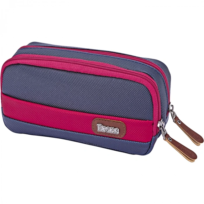 BRONS BR-3134 ÇİFT GÖZLÜ LACOS ŞERİT KALEM ÇANTASI