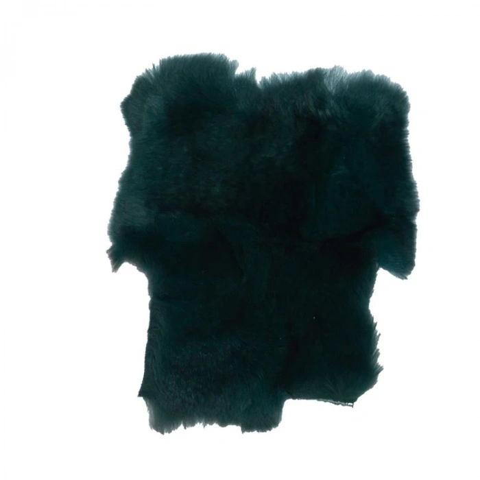 KARİN TAVŞAN DERİSİ EL ALTLIĞI RENKLİ