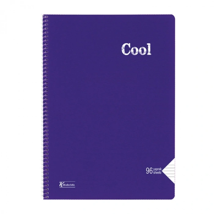 KESKİN COOL PP KAPAK SPİRALLİ DEFTER A4 96 YP. ÇİZGİLİ