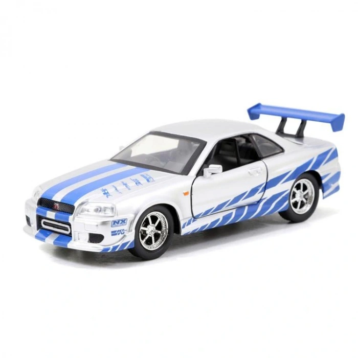 SİMBA JADA 3202019 FAST & FURIOUS 1:32 BRIANS NISSAN SKYLINE GT-R(BNR34)/MITS.LANCER EVOLUTION IX DIE CAST METAL ARABA 2Lİ KUTU 8+