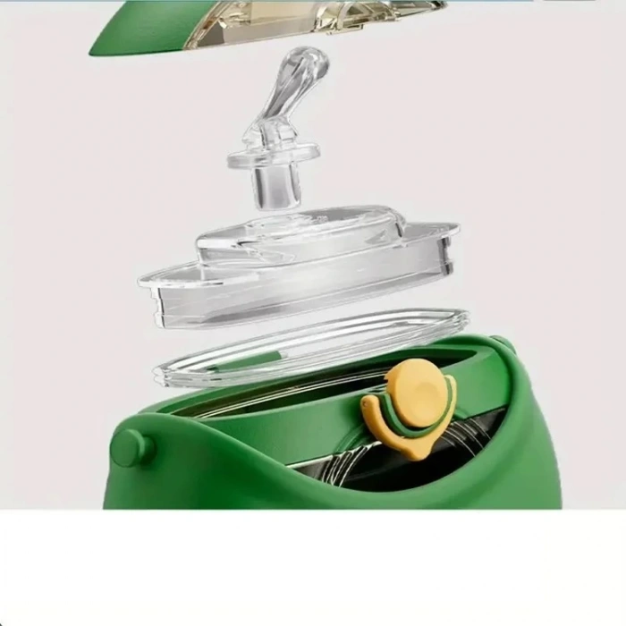 VAGONLİFE COCOSMILE ÖZEL KUTULU DİNOZOR TEMALI KILIFLI TRİTAN MATARA CS0007 630ML YEŞİL