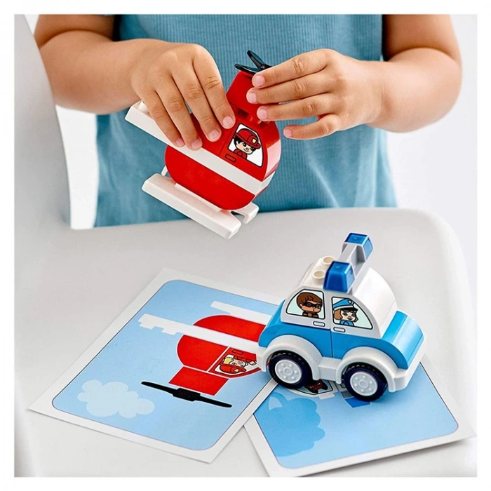 LEGO DUPLO 10957 İLK İTFAİYE HELİKOPTERİM VE POLİS ARABAM