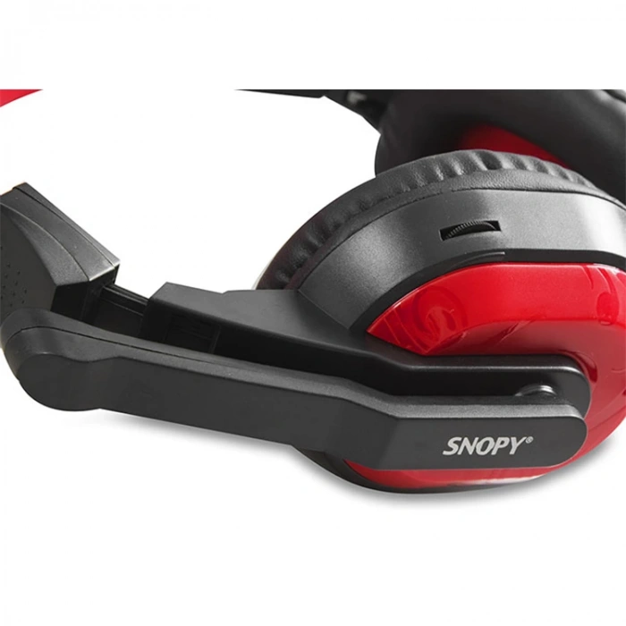 SNOPY RAMPAGE SN-633 OYUNCU SİYAH/KIRMIZI MİKROFONLU KULAKLIK
