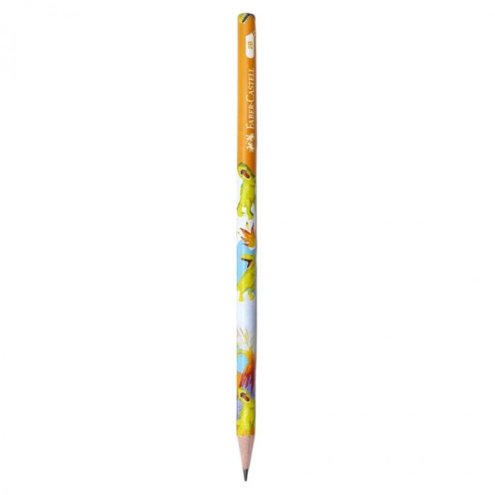 FABER CASTELL DİNO YUVARLAK KURŞUN KALEM 2B 5244000076 - TEKLİ