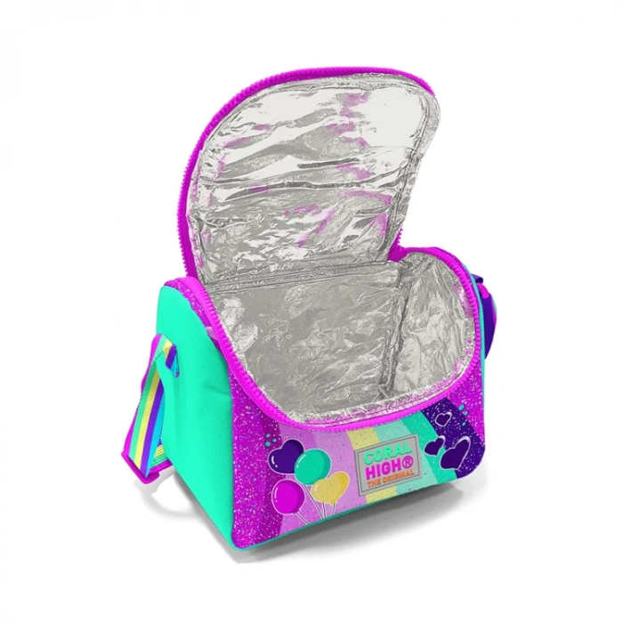 CORAL HIGH 11758 KIDS PEMBE SU YEŞİLİ UNICORN DESENLİ THERMO BESLENME ÇANTASI