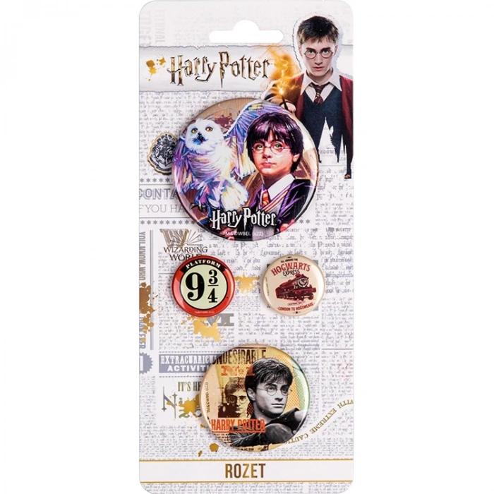 HARRY POTTER lLİSANSLI KARIŞIK BOY ROZET 4LÜ